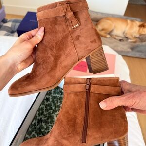 Kate Spade Chestnut Suede Ankle Booties